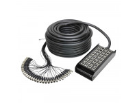 Adam hall  K32C50 50 m  - Manguera de cable con caja de escenario 24/8 50 m, 24 envíos y 8 devoluciones, Dimensiones: 39 x 18 cm, Con manguito de alivio de tensión, 