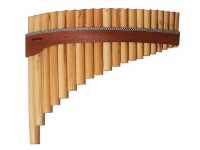 Gewa Panpipes G-Major 18 Pipes - sol mayor, 18 pipas, forma curva, cinturón de madera, Rango: G' - C'''', afinación limpia, 