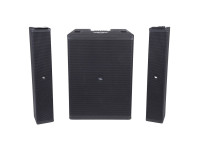 Proel SESSION6 Conjunto Completo PA 2.1 com 2400W - Tipo de sistema Sistema portátil 2.1 con dos tops de arreglo en línea y un subwoofer, Seis altavoces de gama completa de neodimio de 2,5